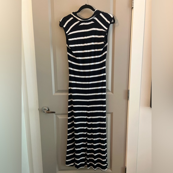 Michael Kors Tube Maxi Low High Dress Extra Long Nautical Striped with Cowl neck - Picture 6 of 11